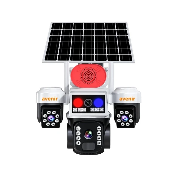 AVENIR 6MP AV-S264W 3-Kameralı 3PTZ WIFI Solar Kamera ürün görseli 1