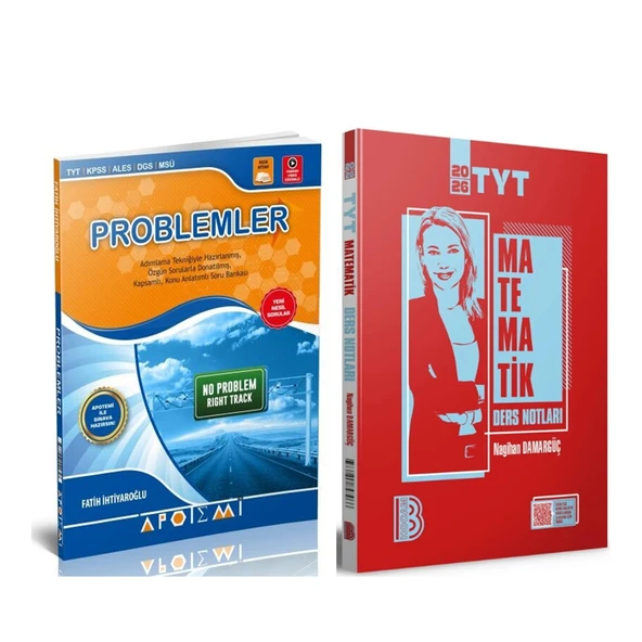Benim Hocam TYT Matematik Video Ders Notları ve Apotemi Problemler 2 Kitap Set ürün görseli 1