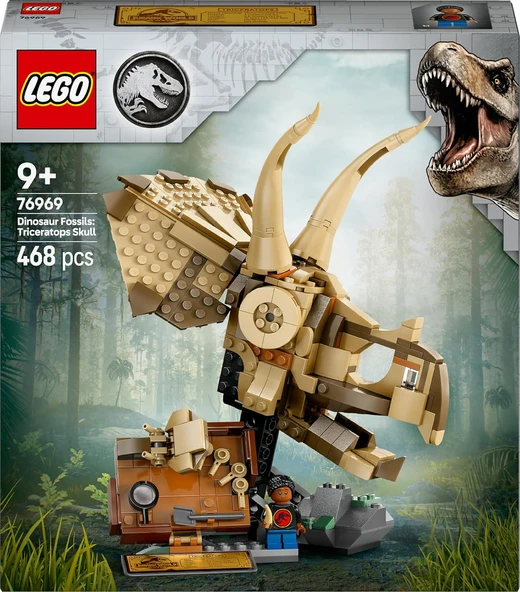 LEGO 76969 Jurassic World Dinozor Fosilleri: Triceratops Kafatası Modeli ürün görseli 1