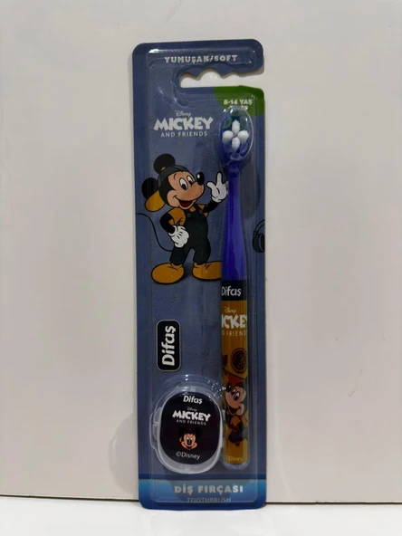 DİFAŞ DİSNEY  LİSANSLI MICKEY  8-14 YAŞ YUMUŞAK ÇOCUK DİŞ FIRÇASI ürün görseli 1
