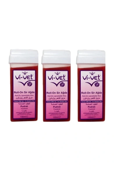 Vi-vet Kartuş Roll-On Pudralı Sir Ağda 100 ml 3 Adet ürün görseli 1