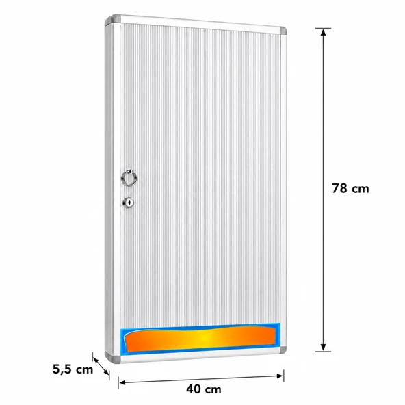 120'li İthal Alüminyum Anahtar Dolabı (40x78x5,5 cm) ürün görseli 1