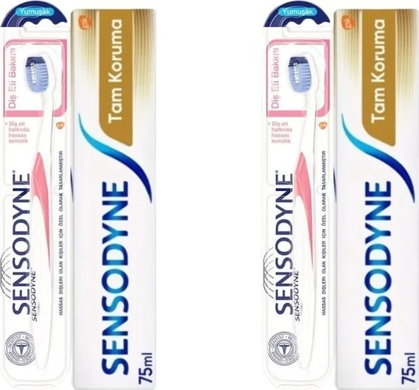 Sensodyne Diş Macunu Tam Koruma 75ml+Diş Fırça Hediyeli 2 Adet ürün görseli 1