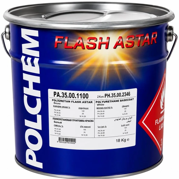 Polchem Pa-35 Poliüretan Flaş Astar 18+6 Kg Beyaz ürün görseli 1