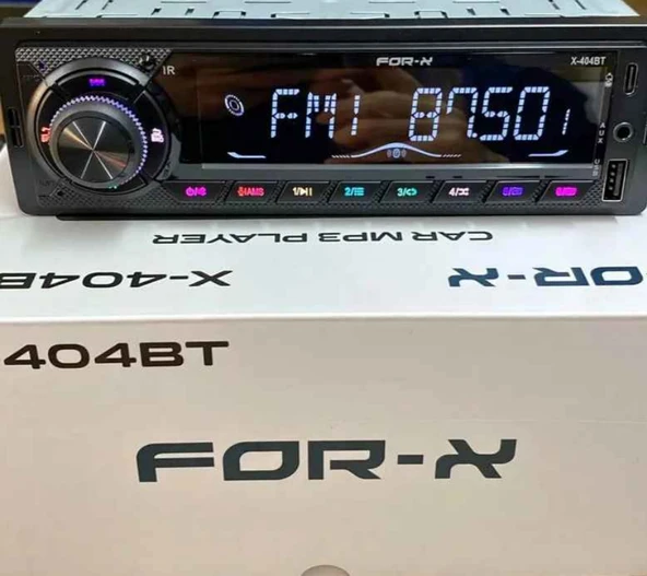 for-x x-404bt-usb-bluetooth-renk değiştirme-telefon şarz-app kontrol-4x60w max-oto teyp ürün görseli 1