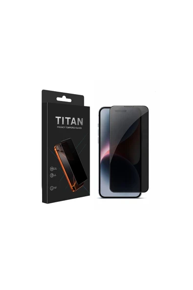 2 Adet Titan Serisi iPhone 15 Pro İçin Uyumlu Hayalet Guard Özellikli Privacy Temperli Cam Ekran Koruyucu ürün görseli 1