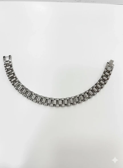 Rodyum Çelik  Erkek Çelik Bileklik Boy 21.5 Cm / En 1.0 Cm  - Ebl0039 ürün görseli 1