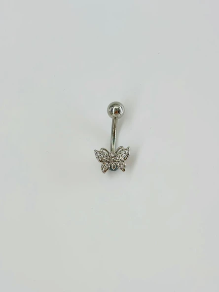 Kelebek Detaylı Göbek Piercing - Pg0075 ürün görseli 1