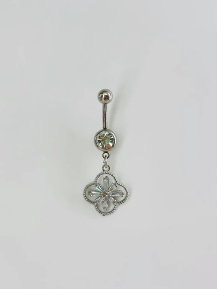 Çiçek Detaylı Göbek Piercing - Pg0099 ürün görseli 1