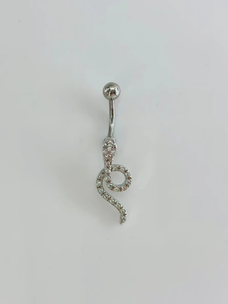 Yılan Detaylı Göbek Piercing - Pg0157 ürün görseli 1