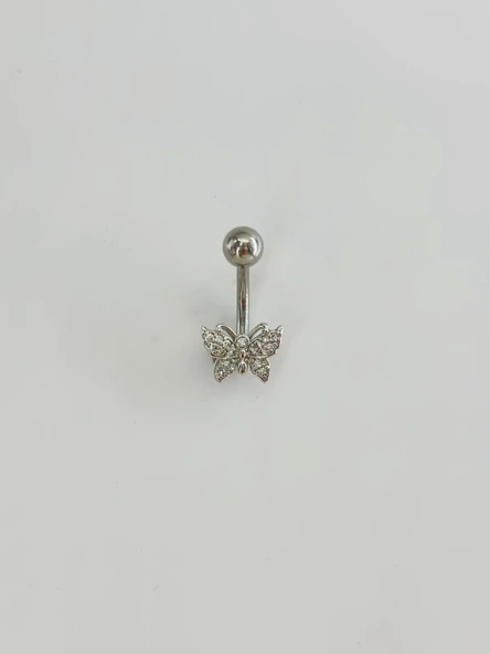 Kelebek Detaylı Göbek Piercing - Pg0129 ürün görseli 1
