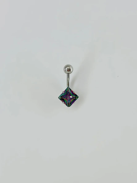 Mistik Topaz Taşlı Göbek Piercing - Pg0044 ürün görseli 1