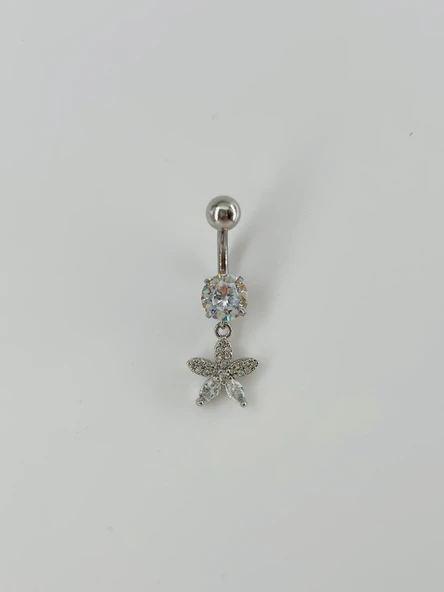 Çiçek Detaylı Göbek Piercing - Pg0045 ürün görseli 1