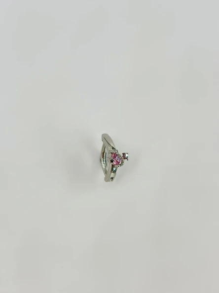 Rodyum Zirkon  Taşlı Çelik Göbek - Pg0006 ürün görseli 1