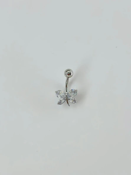 Kelebek Detaylı Göbek Piercing - Pg0043 ürün görseli 1