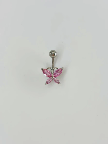 Kelebek Detaylı Göbek Piercing - Pg0087 ürün görseli 1