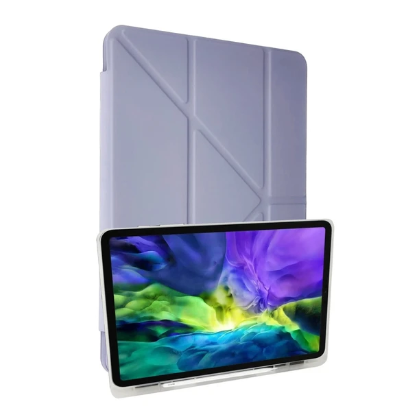 Apple İpad 10.2 (8.nesil) Kılıf Kalemlikli Mars Tablet Kılıfı - Lila ürün görseli 1