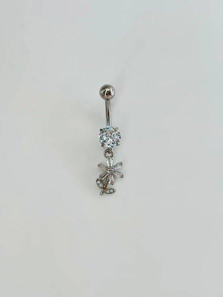 Çiçek Detaylı Göbek Piercing - Pg0110 ürün görseli 1