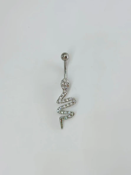 Yılan Detaylı Göbek Piercing - Pg0123 ürün görseli 1
