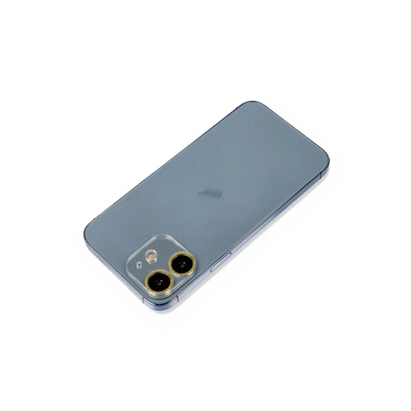 Apple İphone 12 Shine Kamera Lens Koruma Cam - Gold ürün görseli 1