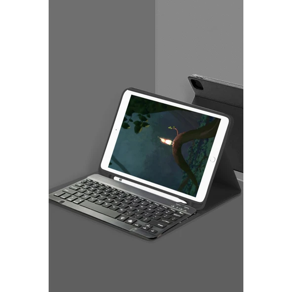 Samsung Galaxy Tab A9 Plus Kılıf Kc01 Smart Klavyeli Tablet Kılıfı - Siyah ürün görseli 1