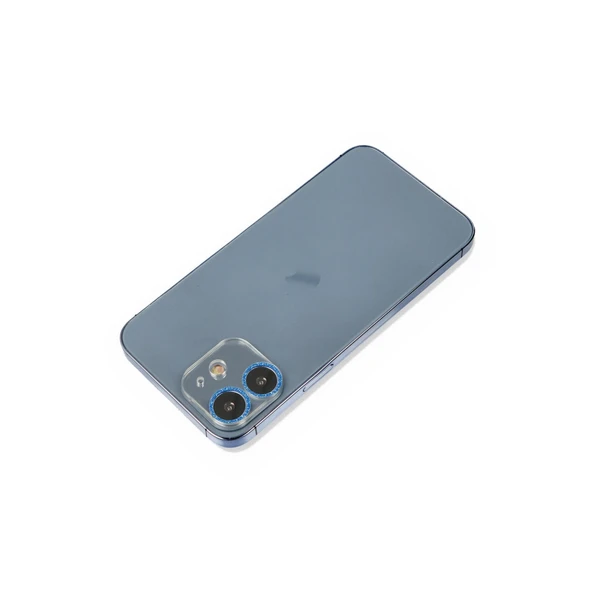 Apple İphone 12 Mini Shine Kamera Lens Koruma Cam - Mavi ürün görseli 1
