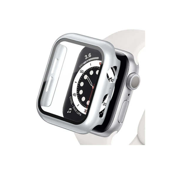 Apple Watch Ultra 49mm Camlı Kasa Ekran Koruyucu - Gümüş ürün görseli 1