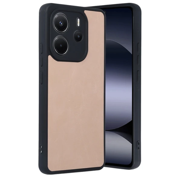 Xiaomi Redmi Note 14 4g Kılıf Aras Deri Kapak - Pudra ürün görseli 1