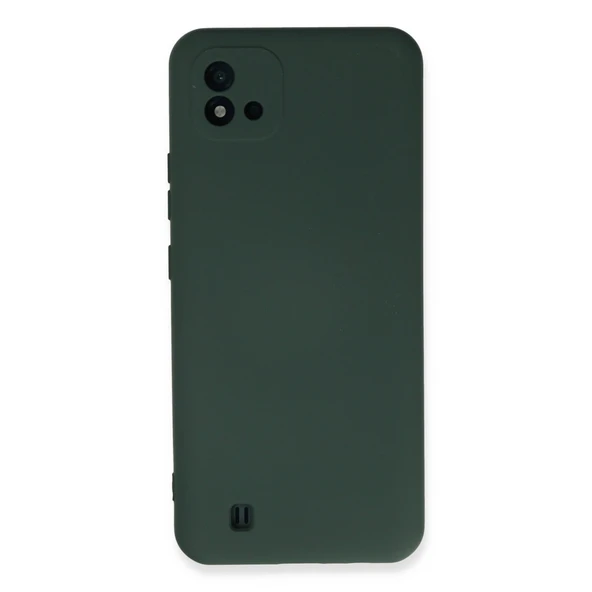 Realme C11 2021 Kılıf Nano İçi Kadife Silikon - Koyu Yeşil ürün görseli 1