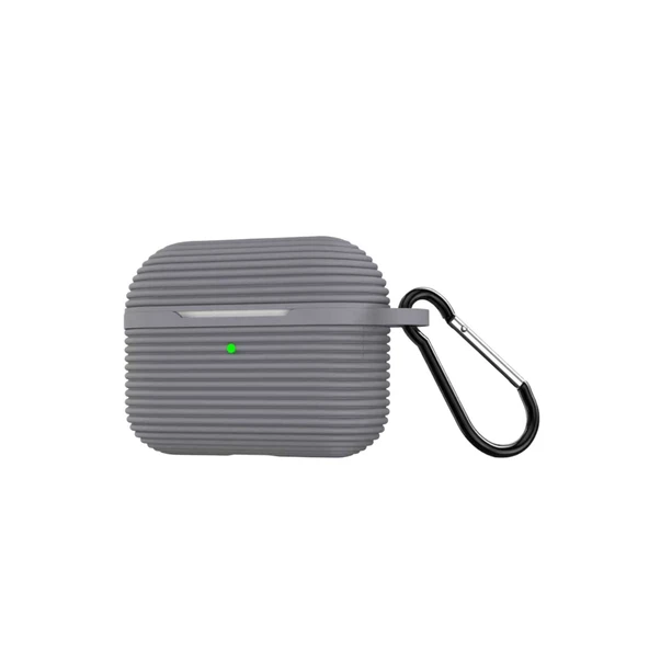 Apple Airpods Pro 3 (3.nesil) Raven Silikon Kılıf - Gri ürün görseli 1