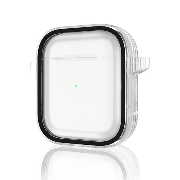 Apple Airpods 4 (4.nesil) Shiny Şeffaf Kılıf - Siyah ürün görseli 1
