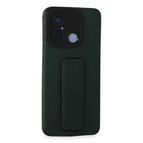 Xiaomi Redmi 12c Kılıf Mega Standlı Silikon - Yeşil ürün görseli 1