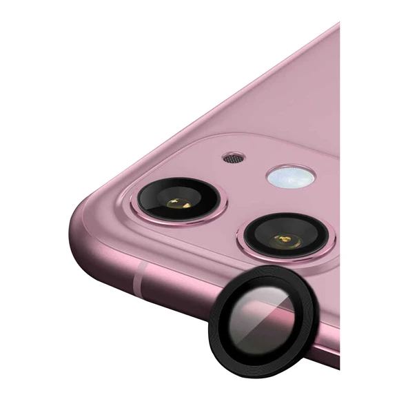 Apple İphone 11 Raze Metal Kamera Lens - Siyah ürün görseli 1