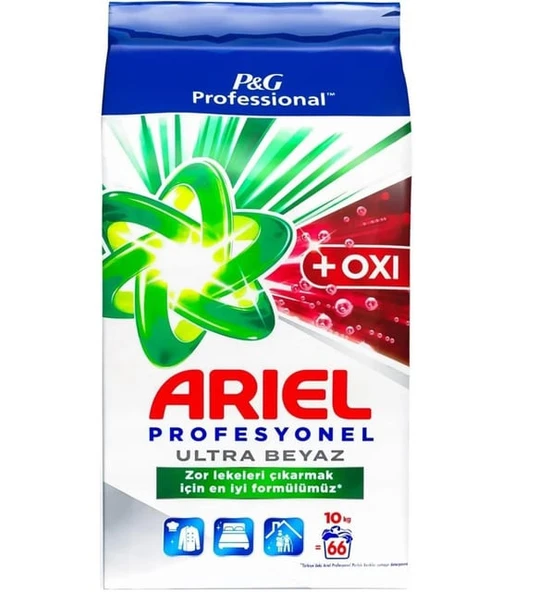 Ariel Professional Oxi Etkili Ultra Beyazlar 10 Kg ürün görseli 1