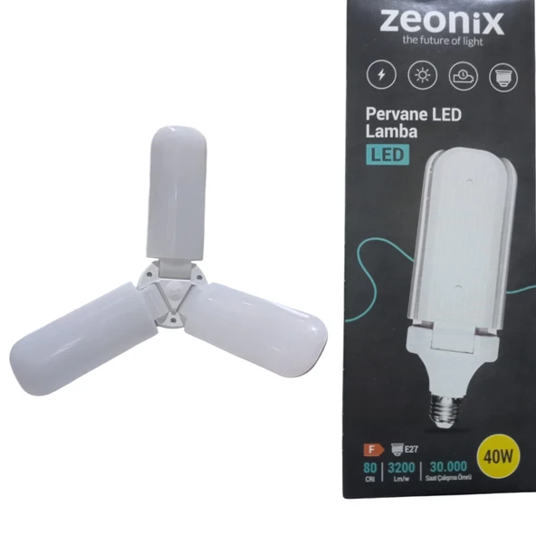 Zeonix 40w 3 Kanatlı Pervane Ampul ürün görseli 1
