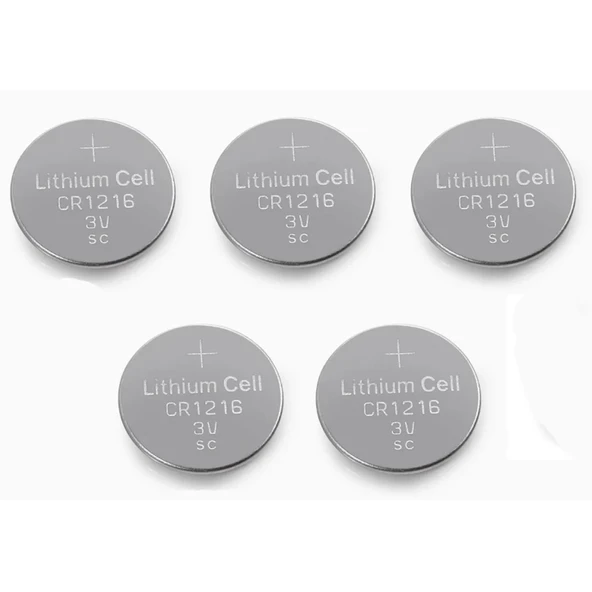 Yuma CR1216 Süper Lityum 3V 5’li Kart Düğme Pil ürün görseli 1