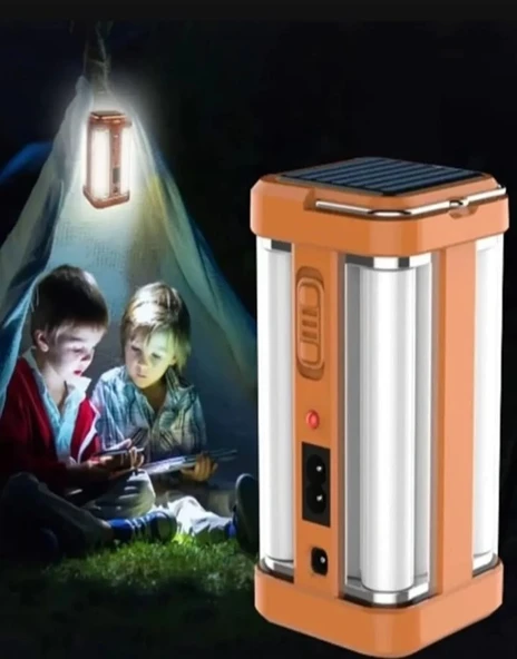 P-1663 Güneş Enerjili Şarjlı Güçlü Işıldak - Resim 8
