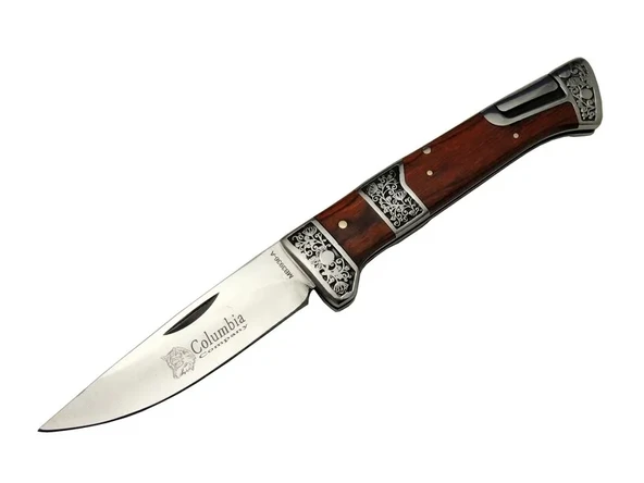 Mb3936a Kahverengi Av / Kamp Çakısı 20cm- Manuel, İşlemeli, Kemerlikli, Ahşap Sap ürün görseli 1