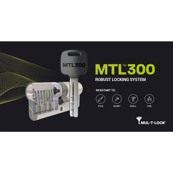 Mul-t-lock multilock, multlock integratör MTL300 MANDALLI TUZAKLI patentli anahtarlı barel ürün görseli 1