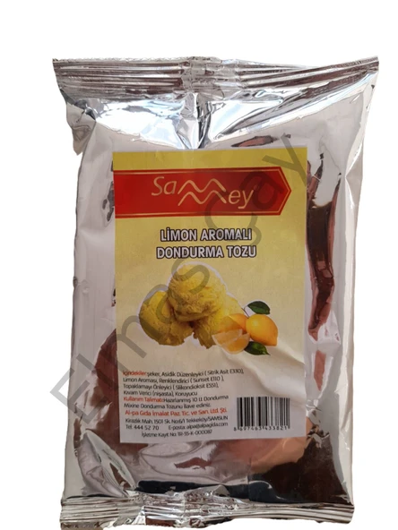 Elmas Sammey Limon Aromalı Dondurma Tozu 300 Gr. ürün görseli 1
