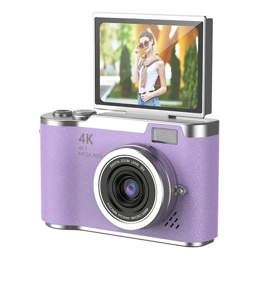 4k Dijital Retro Video Kamera 48mp 18x Zoom Flaşlı (32gb) Kart Dijital Vlog Fotoğraf  Makinesi Türkçe ürün görseli 1