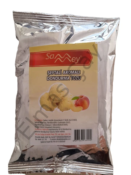 Elmas Sammey Şeftali Aromalı Dondurma Tozu 300 Gr. ürün görseli 1