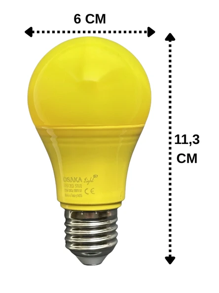 (1 Adet) Osaka 10W Sarı Işık E27 Duylu (Kalın Duy) Led Ampul ürün görseli 1