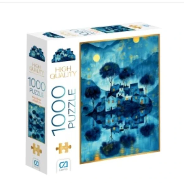 Mavi Evler Puzzle 1000 ürün görseli 1