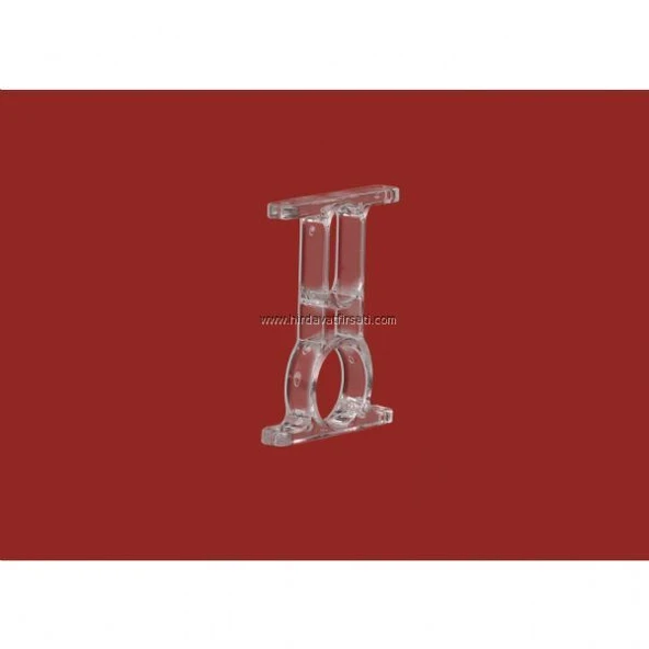 Şeffaf oval dolap gardırop askı borusu seti 30 cm - Resim 2