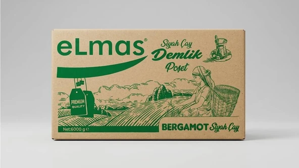 Elmas Çay Demlik Poşet Çay Bergomatlı 30 Gr x 200 Adet (6 Kg Koli) ürün görseli 1