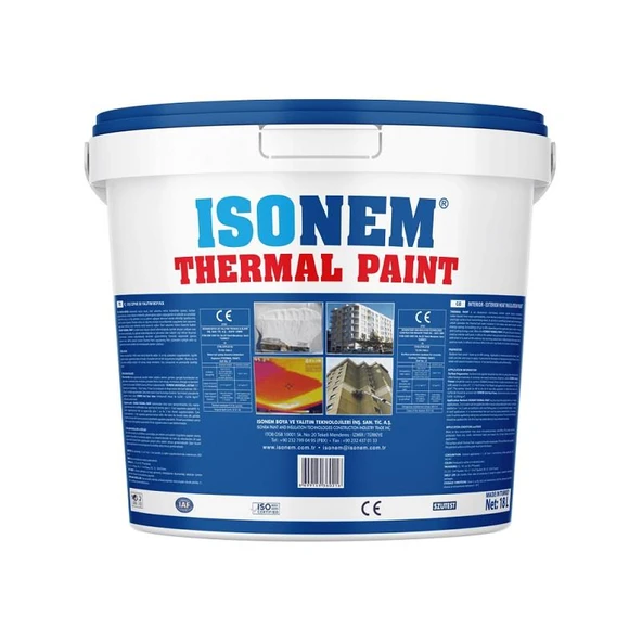 İsonem Thermal Paint Isı Yalıtım Boyası 10 Lt Antrasit Gri Ral 7016 ürün görseli 1