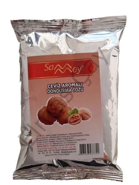 Elmas Sammey Ceviz Aromalı Dondurma Tozu 300 Gr. ürün görseli 1