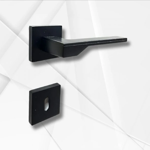 Marelli STILO BLACK siyah renkli italyan tipi kare rozetli 1. KALİTE kapı kolu ürün görseli 1