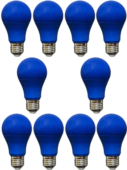 (10 Adet) Osaka 10W Mavi Işık E27 Duylu (Kalın Duy) Led Ampul ürün görseli 1